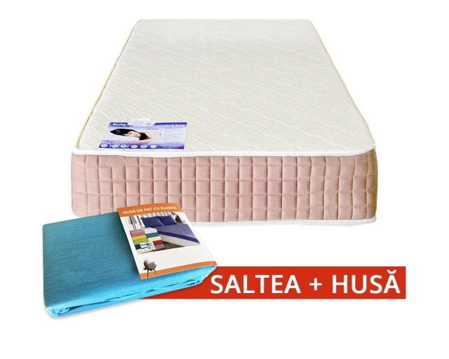 Set Saltea SuperOrtopedica Lux Saltex 900x1900 + Husa cu elastic
